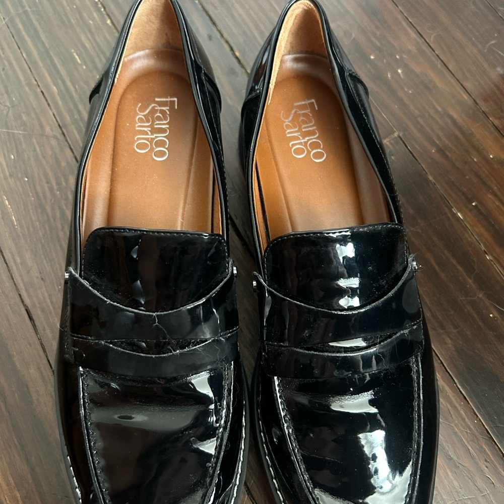 Franco Sarto Glossy Black Men's Slip-Ons